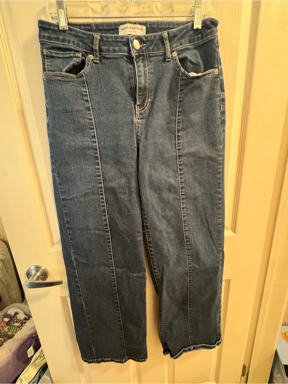 Marc New York High-Rise Dark Blue Straight Jeans
